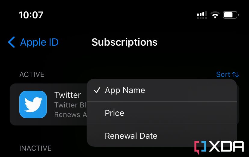 iOS 16 beta 4 subscriptions