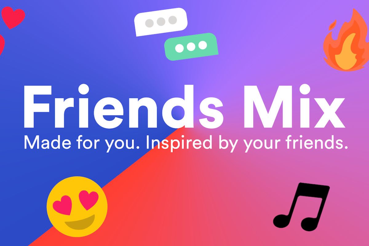 Spotify Friends Mix with lots of fun emojis