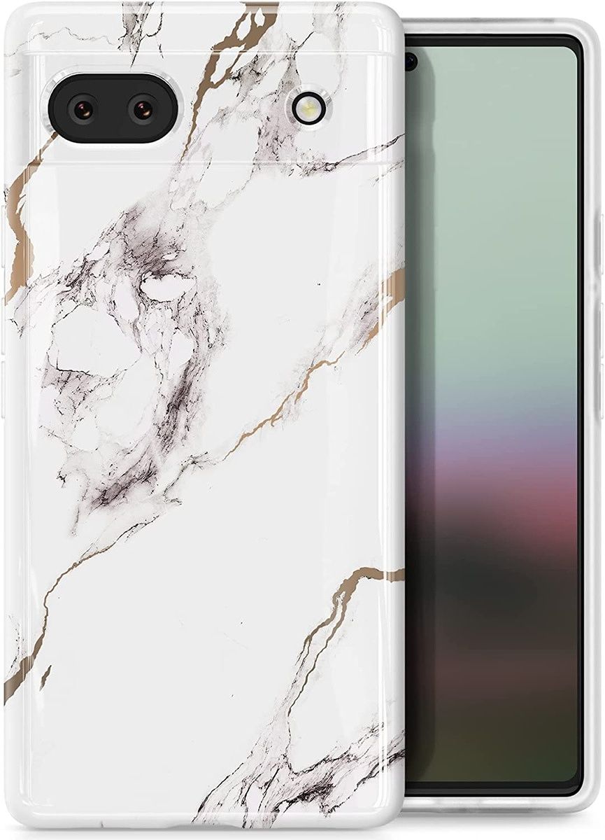 This case from GIVEWIN has an elegant marble pattern that adds a nice visual flair to the Pixel 6a. The case itself is slim and lightweight and has reinforced corners for drop protection.