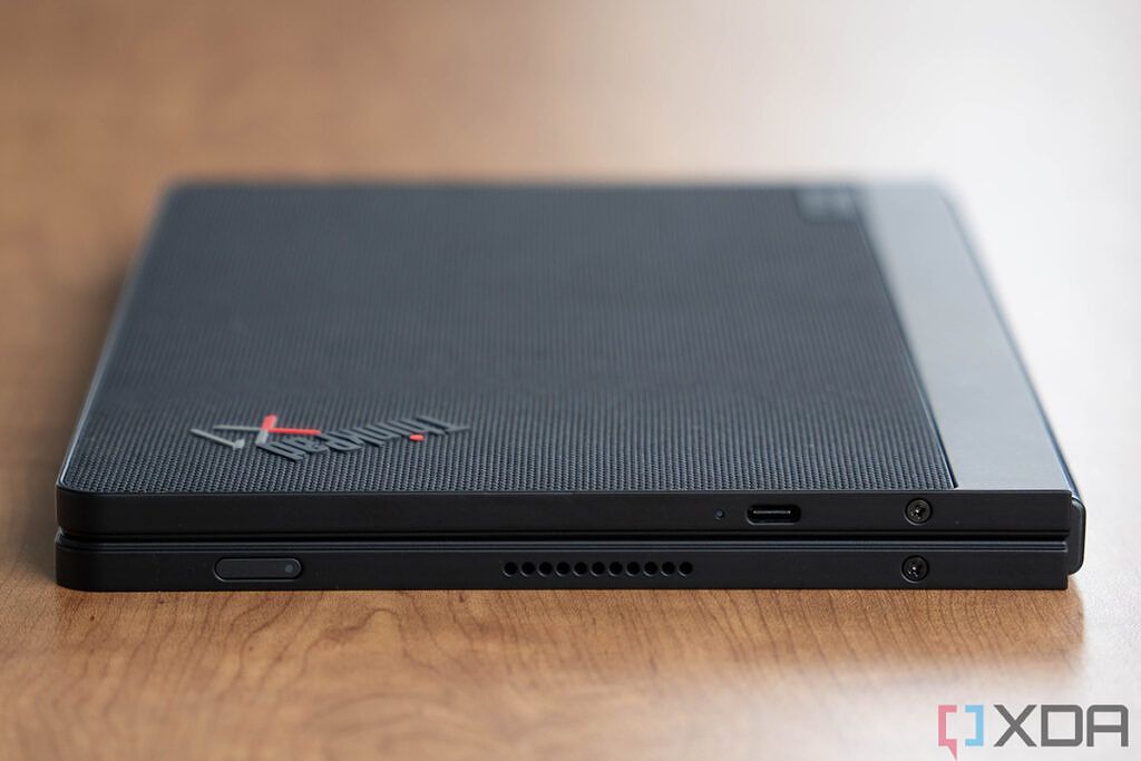 The top edge of the Lenovo ThinkPad X1 Fold Gen 2 when the laptop is folded