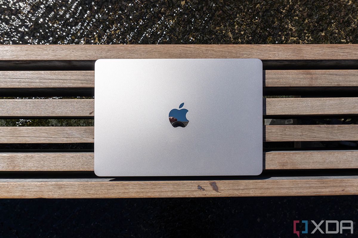 Top-down view of the MacBook Air