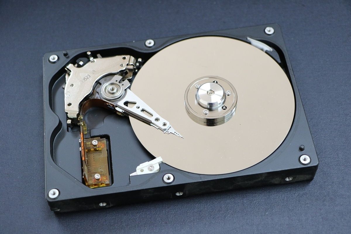 A mechanical hard disk drive