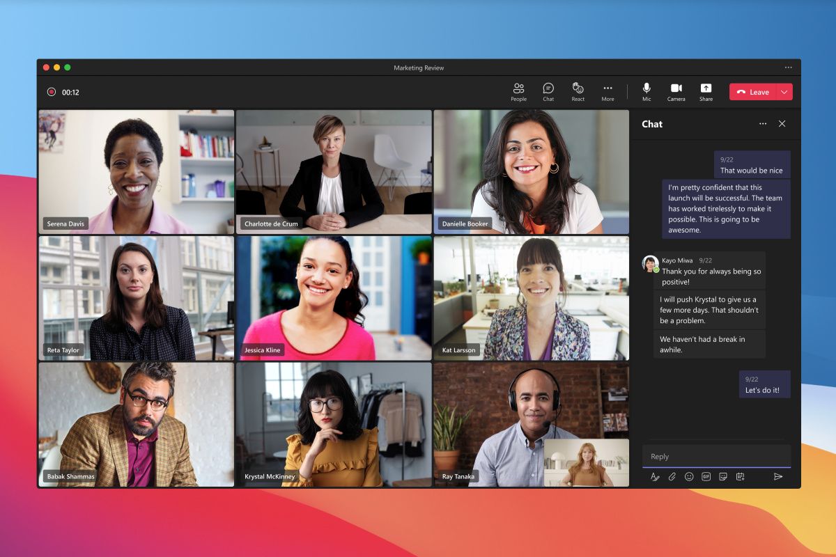 Screenshot of a Microsoft Teams meeting on macOS