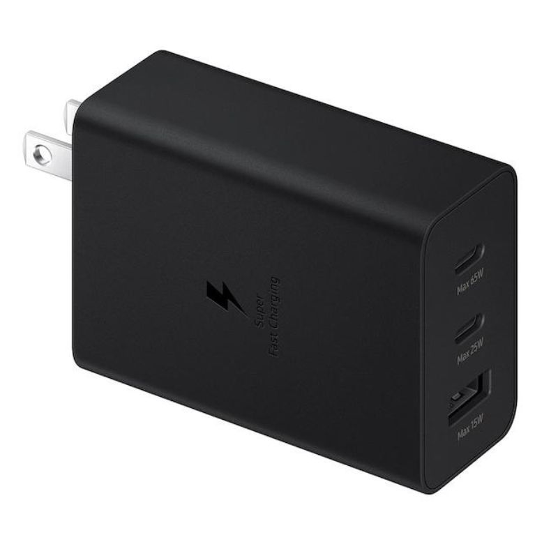 This official charger is perfect for those with lots of wired accessories.  You can charge up to three devices simultaneously with two USB-C ports and one USB-A port.