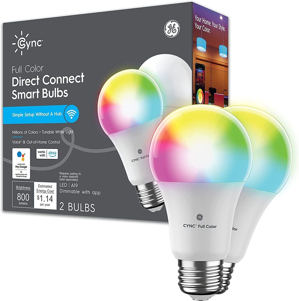 GE Cync is a whole ecosystem of smart home products including cameras and thermostats that are more affordable than some competitors while offering similar features. If you just want some great, affordable, Google-compatible smart bulbs, though, they're an easy recommendation.