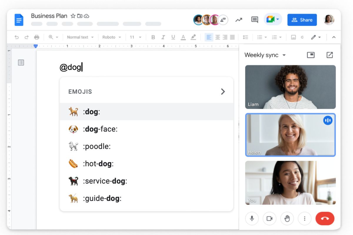 Documentos de Google con compatibilidad con emojis