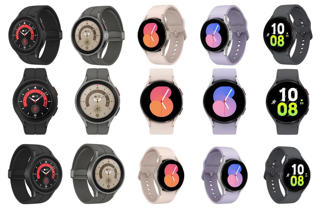 Samsung Galaxy Watch 5 and Galaxy Watch 5 Pro in lots of colors