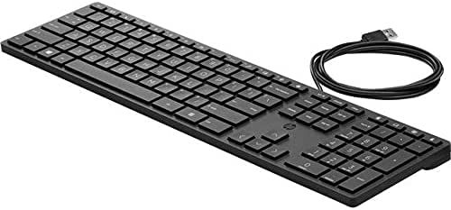 This wired keyboard from HP connects to your laptops USB ports. You'll never have to worry about charging it or changing batteries.