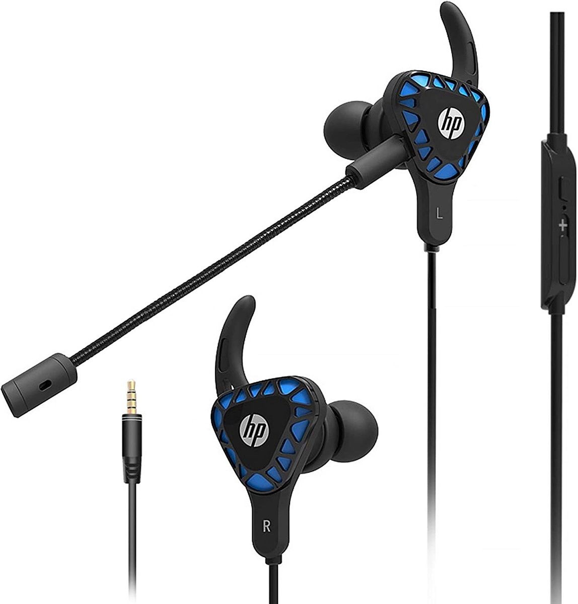 These HP earbuds feature deep bass and a built-in headset. You'll be able to feel immersed in your music.