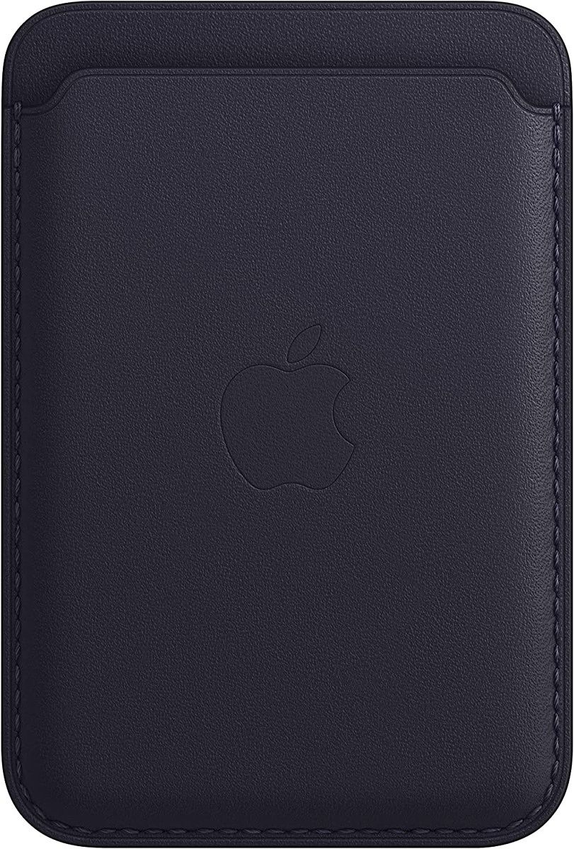 Apple's Leather Wallet Case with MagSafe attaches easily to iPhones and lets you carry up to three cards. 