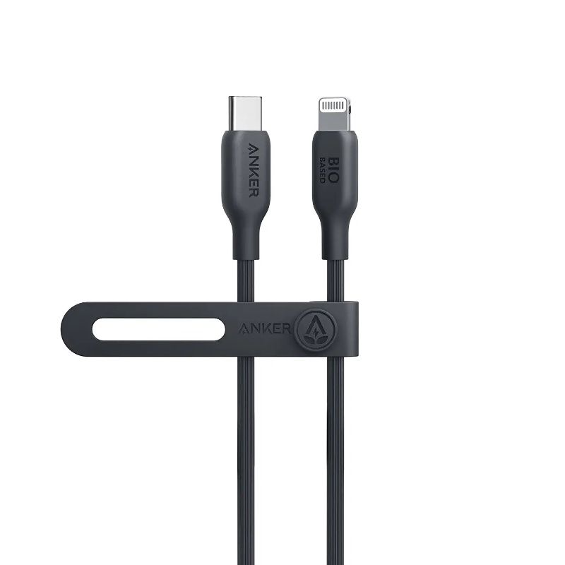 The new Bio-based charging cable from Anker substitutes petroleum-based plastics for plant-based materials derived from corn and sugarcane.