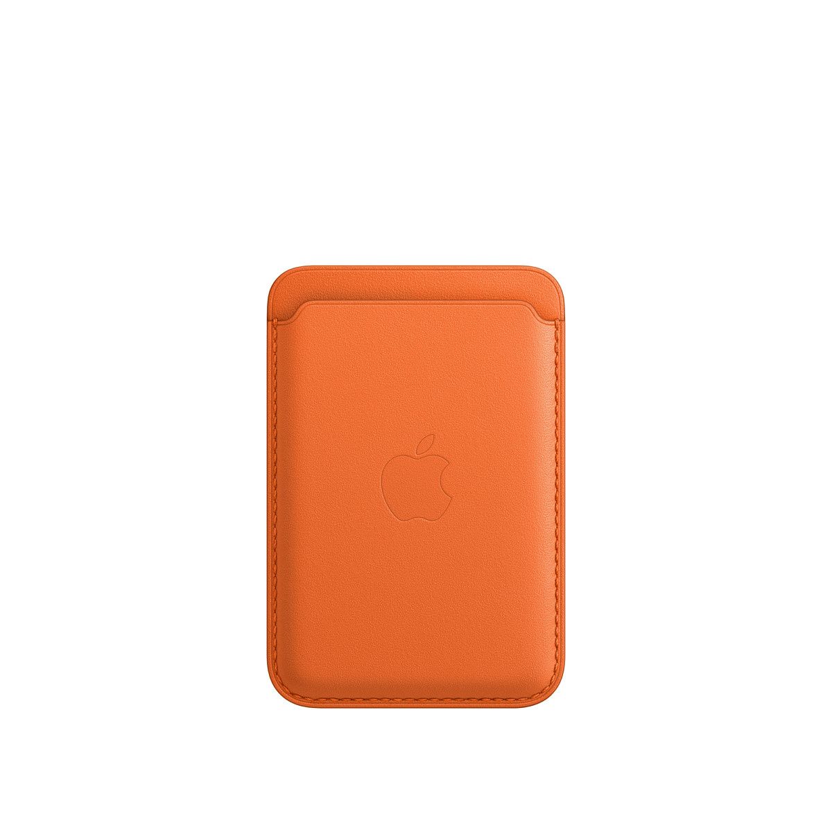 The Apple Leather Wallet is made of specially tanned finished European leather and magnetically attaches to your iPhone using the MagSafe technology. It lets you store your ID, credit cards, and cash without having to carry a physical wallet.