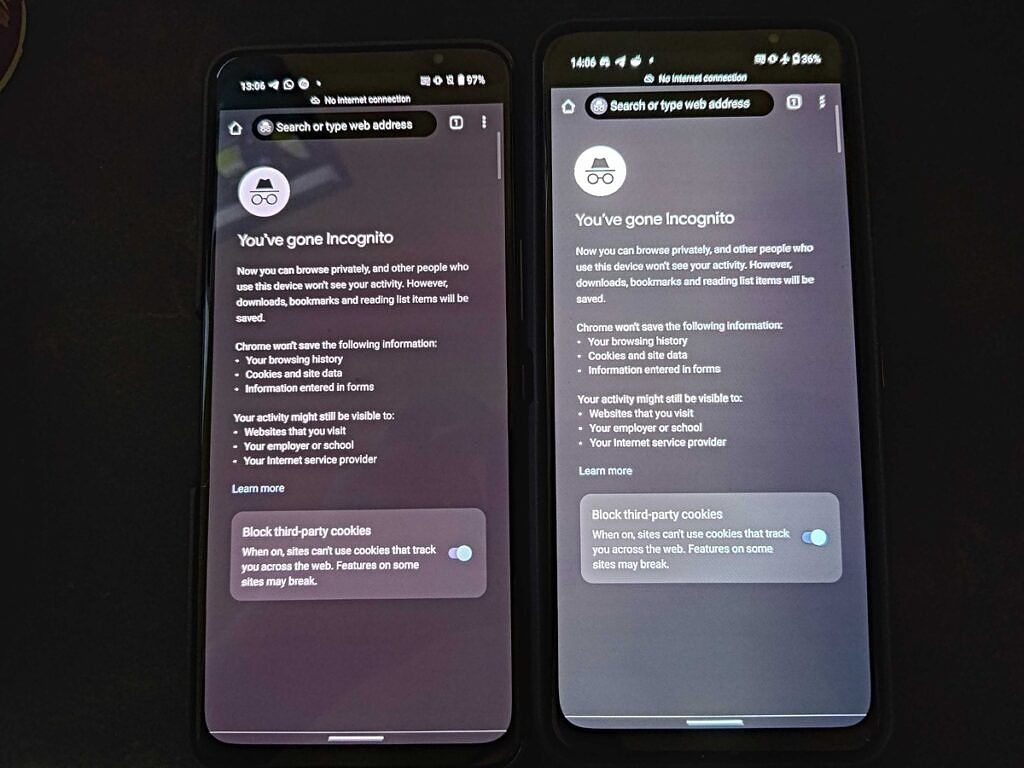 Asus ROG phone 6D ultimate vs the Asus ROG Phone 6 Pro in panel uniformity