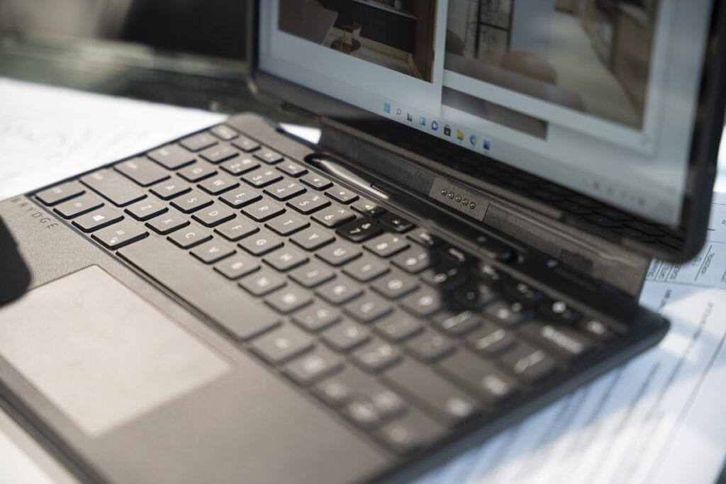 The Brydge SP Max+ is a rugged case and keyboard for the The Brydge SP Max+ is a rugged case and keyboard for the