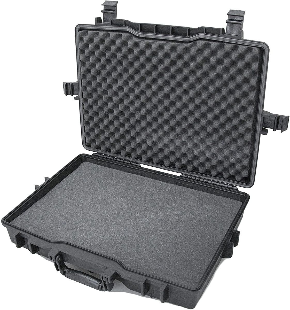 Not many will need this, but the Casematix Laptop Bag is a big, heavy bag with a hard shell and tons of foam padding you can add or remove to fit different laptops and get more protection, plus it's water resistant.  If you need ultimate protection, this is it.