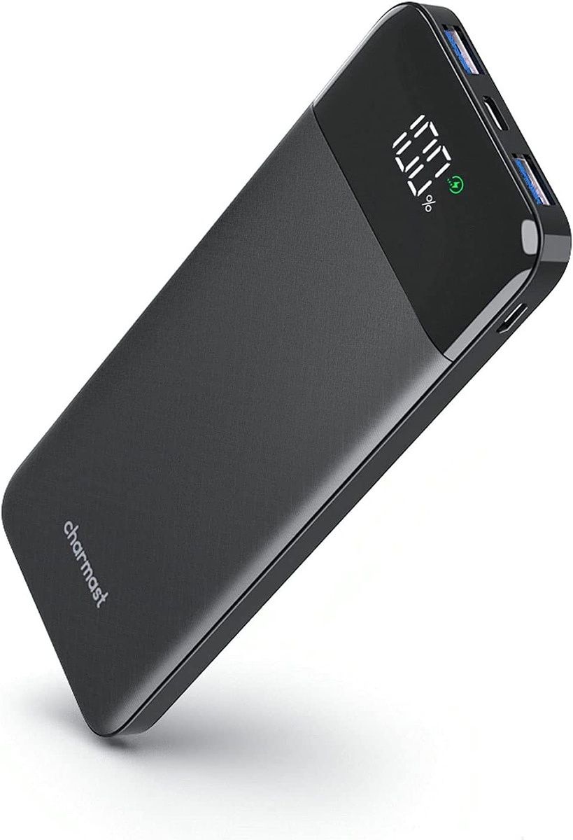 This 10,400mAh battery pack from Charmast can charge your iPhone 14 multiple times. It offers 15W max output and has two USB-A ports and a single USB-C port, allowing to charge up to three devices at once.