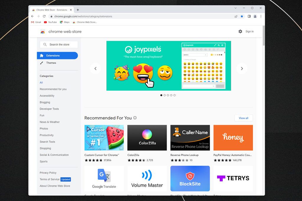 How to open the Chrome Web Store