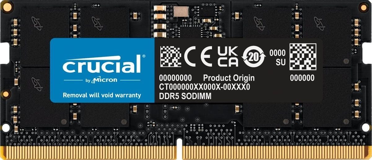 A stick of DDR5 RAM clocked at 4800MHz, the perfect match for the RAM included with the ThinkPad X1 Extreme, It comes in different capacities.