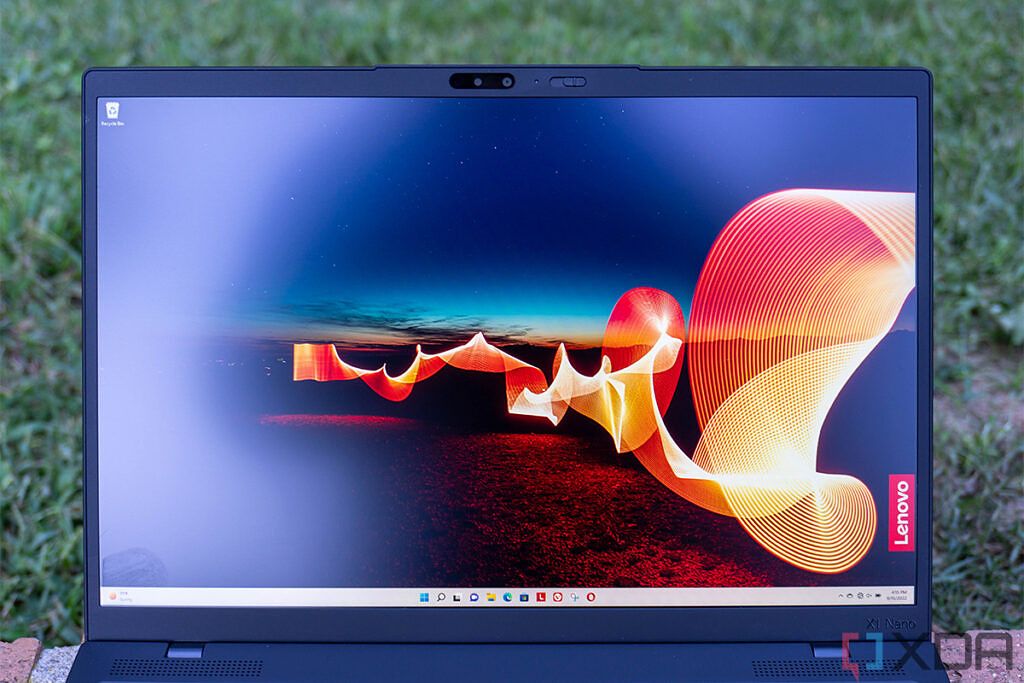 Close up of ThinkPad X1 Nano display
