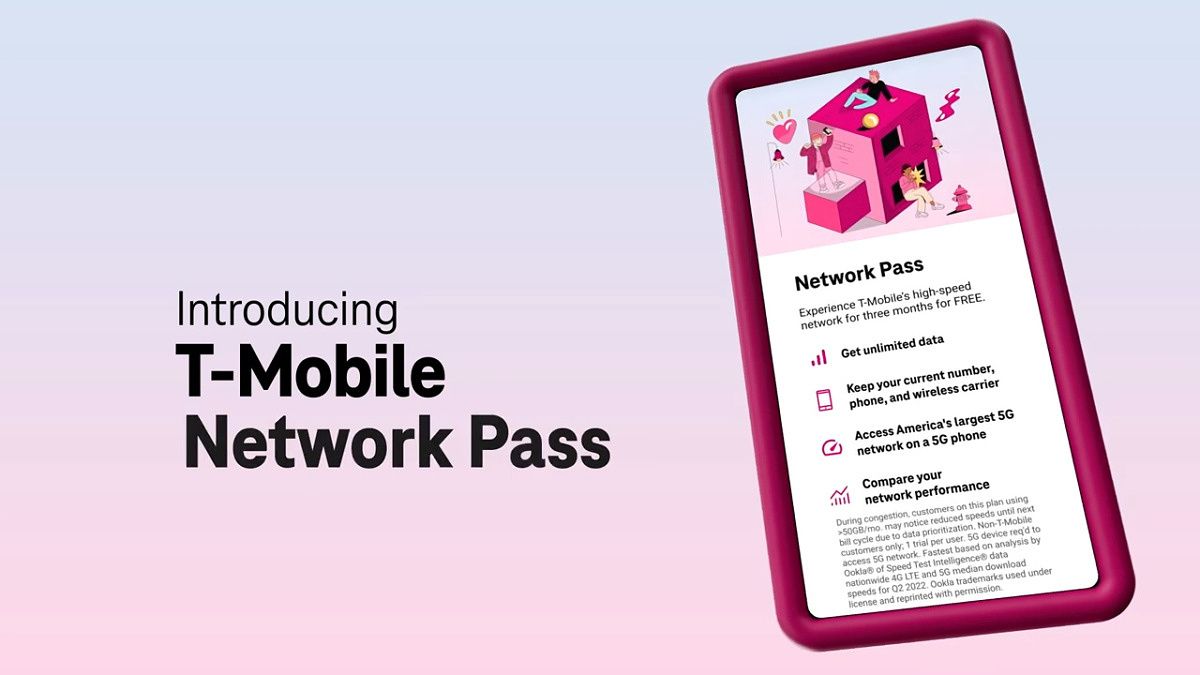 T-Mobile Network Pass app on a smartphone