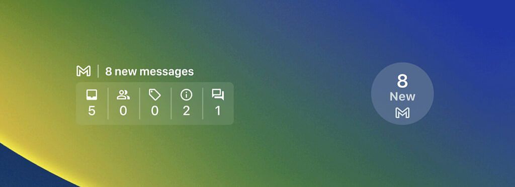 Gmail iOS 16 Lock Screen widgets 