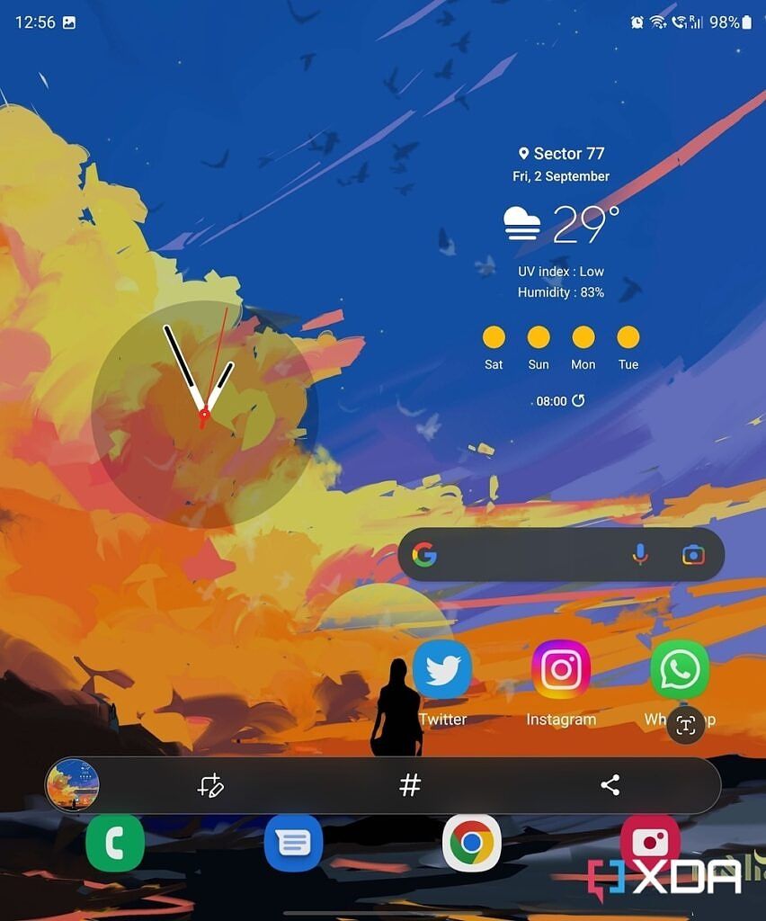 Screenshot on the Galaxy Z Fold 4