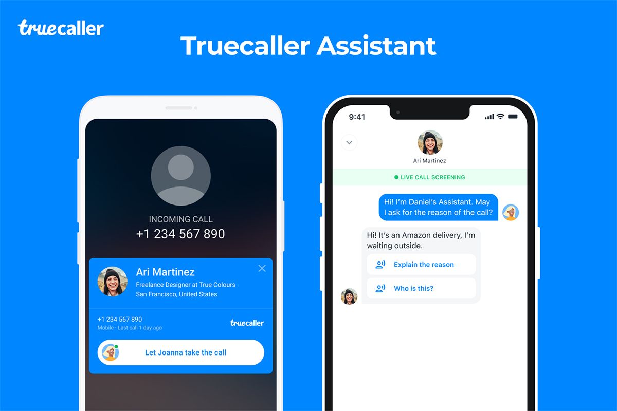 Imagen de anuncio de Truecaller Assistant.