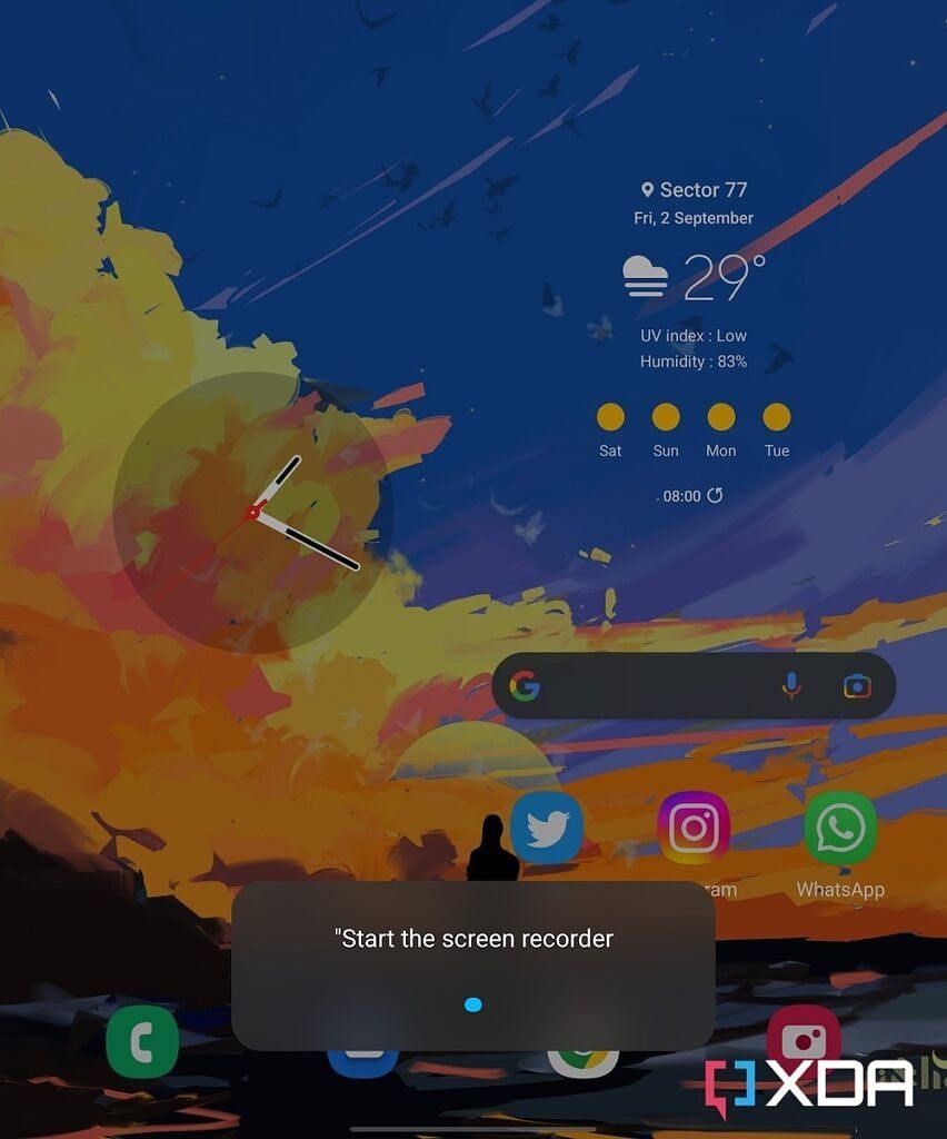 Using Bixby to screen record on the Galaxy Z Fold 4