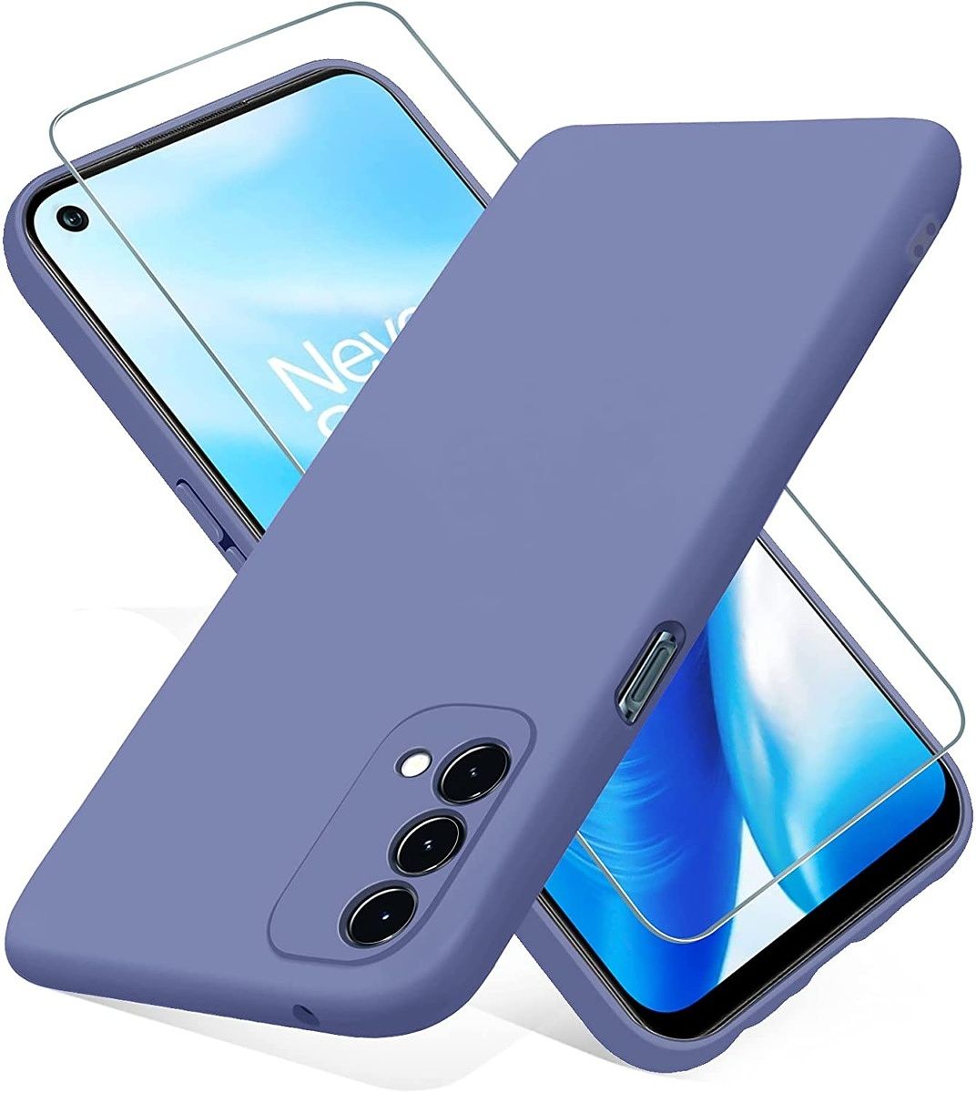 This soft silicone case for the OnePlus Nord N200 comes in two eye-catching colors: Taro Purple and Green.The smooth back is fingerprint resistant while the bundled screen guard protects the display from scratches and smudges.