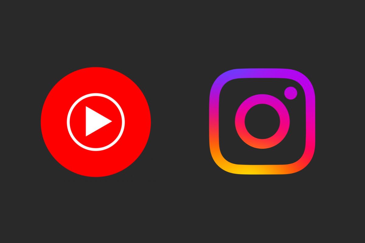 YouTube Music and Instagram logo