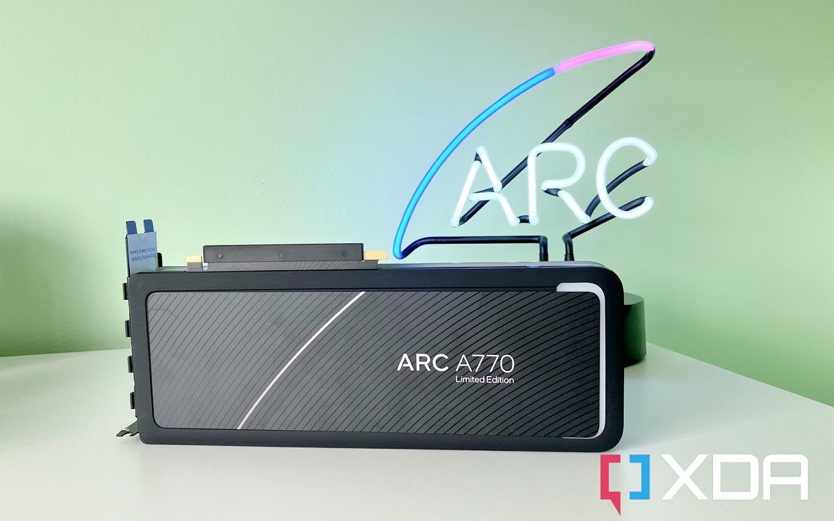 Intel Arc A770 graphics card.