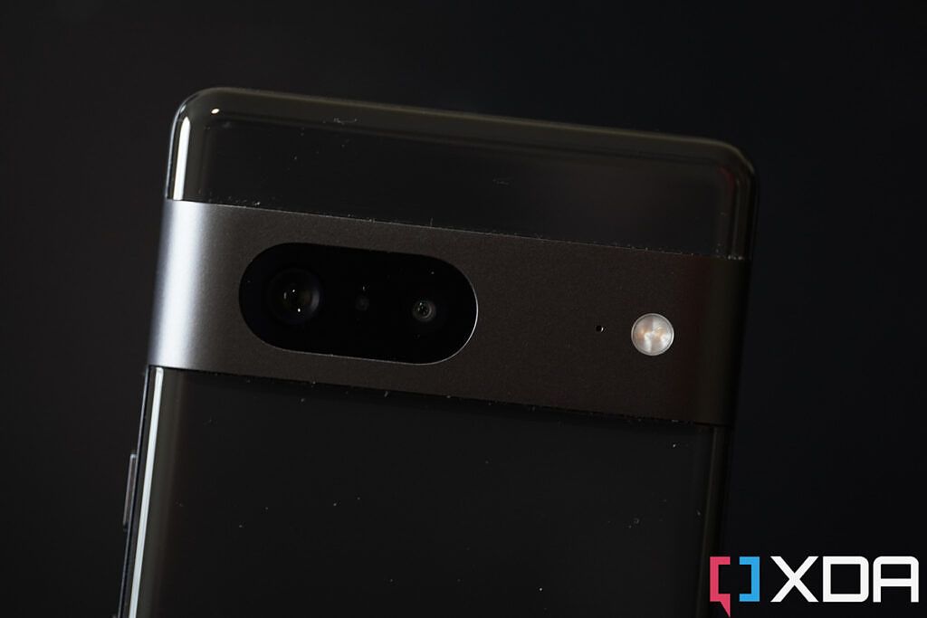 A look at the camera sensors on the back of the Pixel 7.