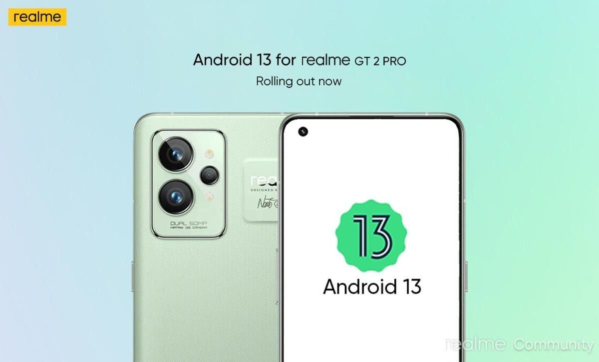 Realme GT 2 Pro Android 13 update rollout featured.