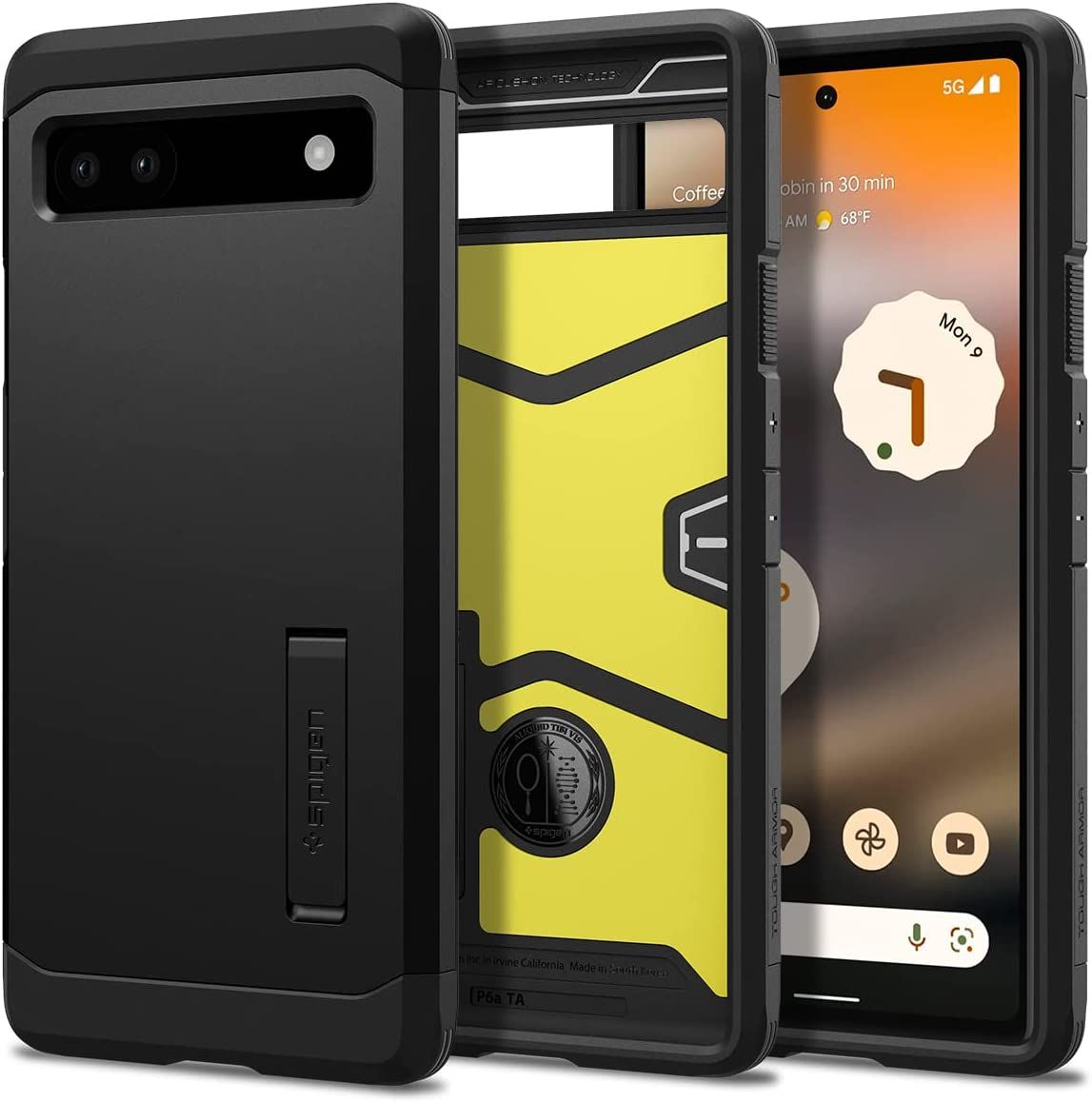 The Spigen Tough Armor is one of the best protective cases for the Pixel 6a. The case has a dual-layer construction for added drop and shock protection and a built-in kickstand for hands-free media consumption.