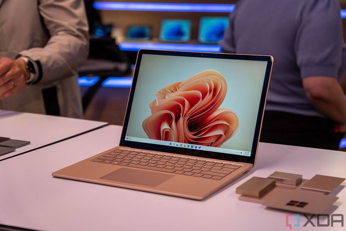 The Surface Laptop 5 at a three-quarter angle.