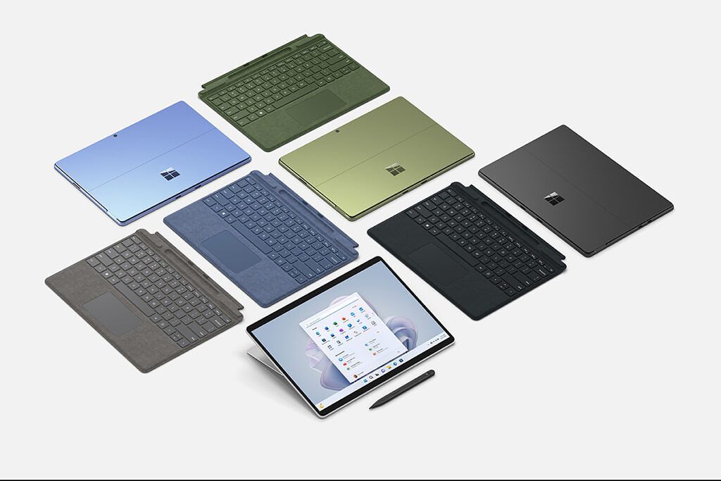 Colorful variations of Surface Pro 9