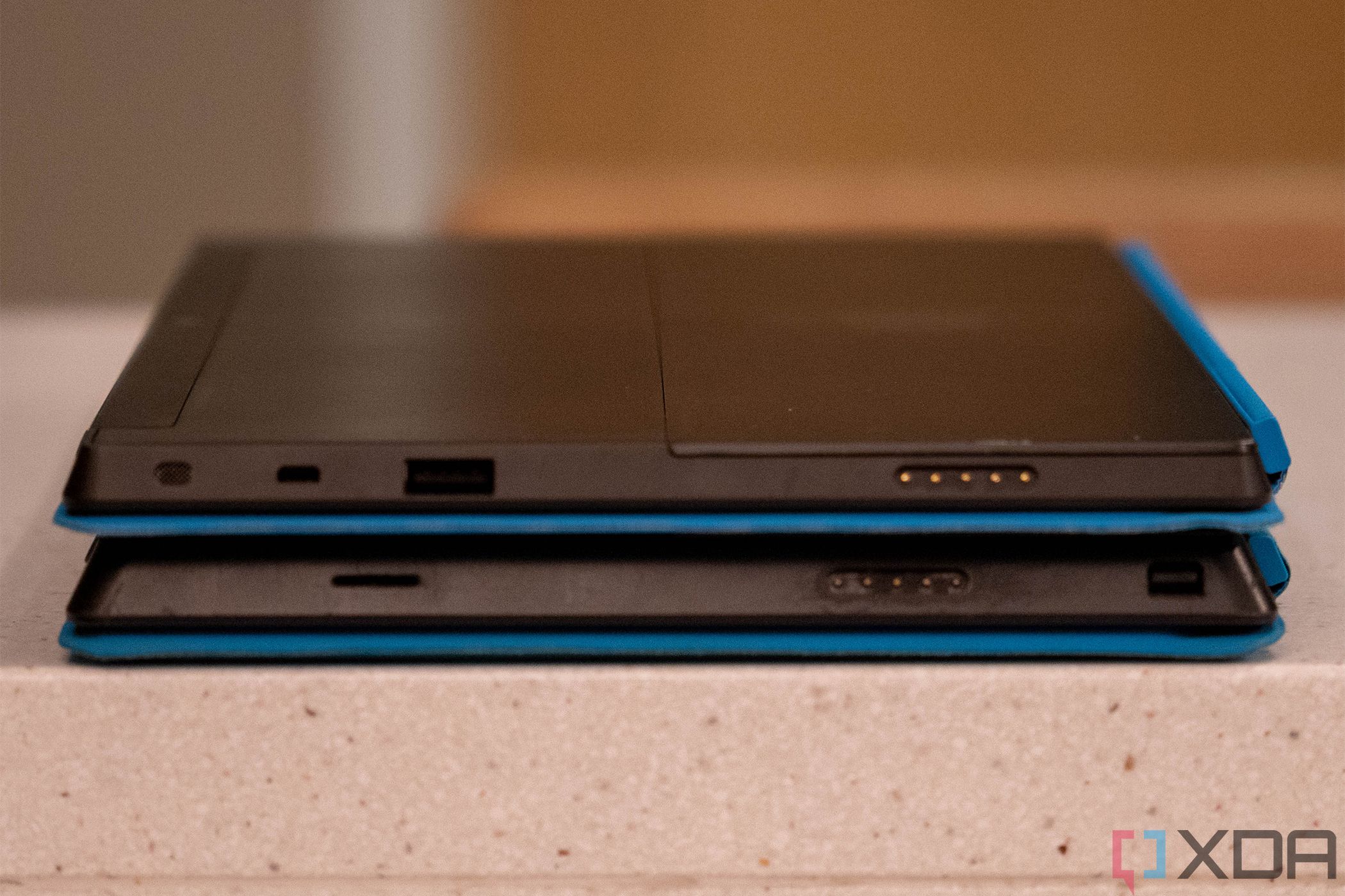 Side view of Surface Pro and Surface RT