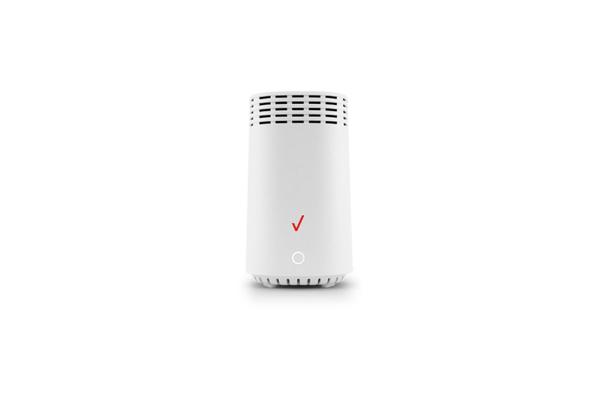 Verizon Fios router on white background.