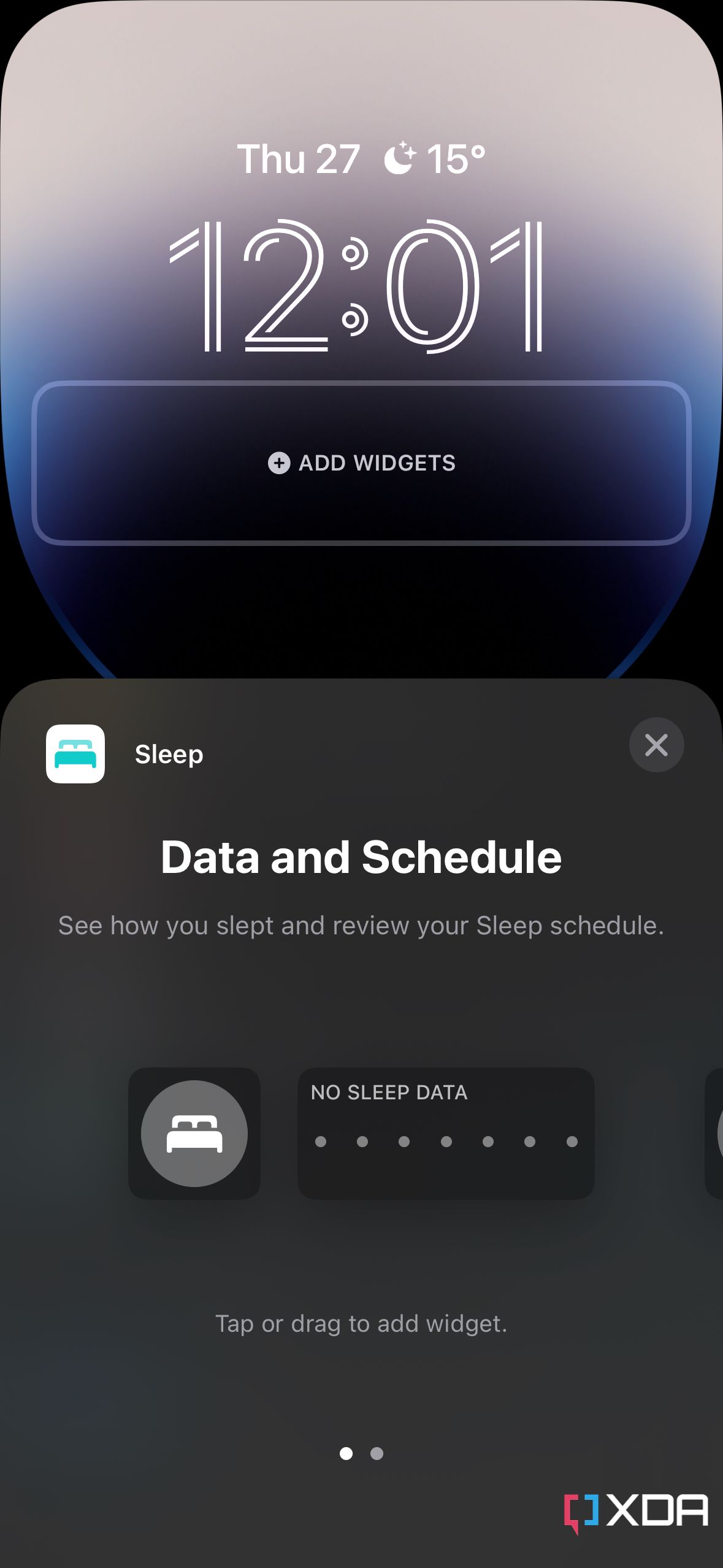 iOS 16.2 beta 1 Sleep widget
