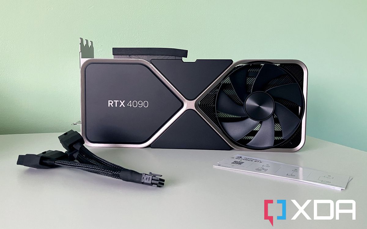 NVIDIA RTX 4090 with cables