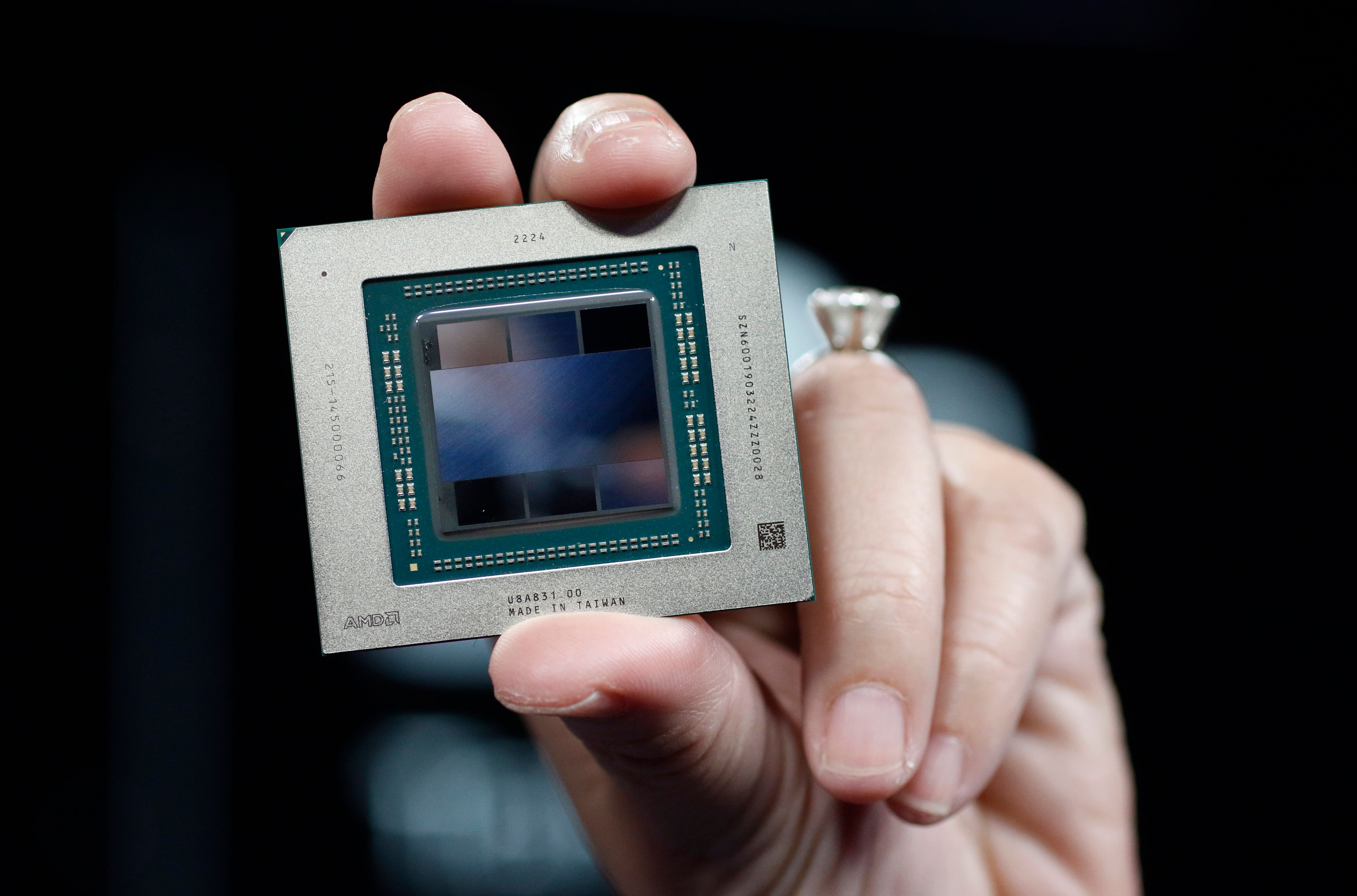 Close up of GPU chip