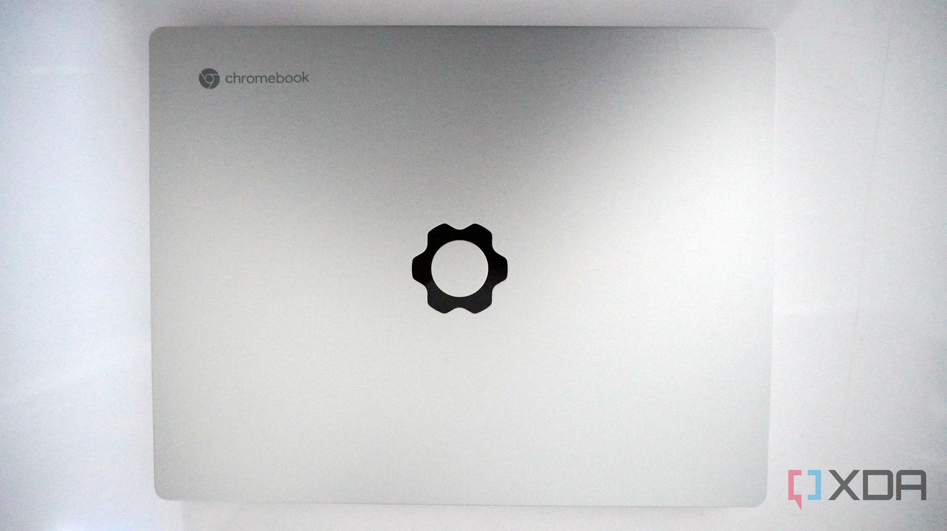 The top lid of the Framework Chromebook.