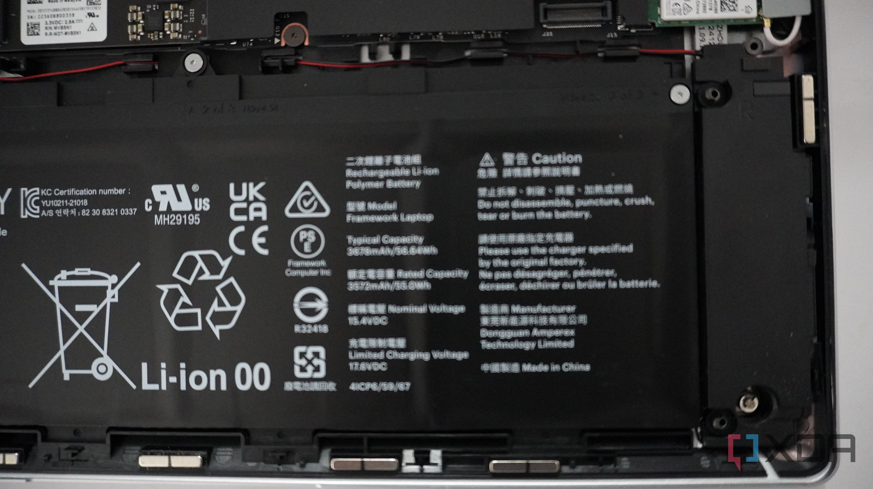 The speakers on the Framework Chromebook.