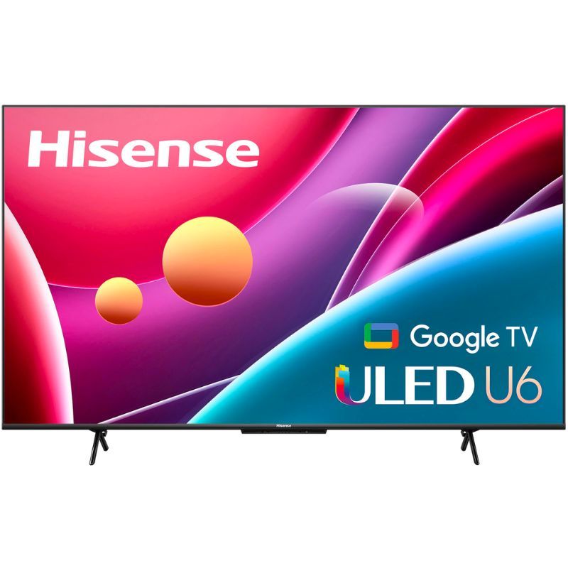 A render of Hisense U6H TV over a white colored background.