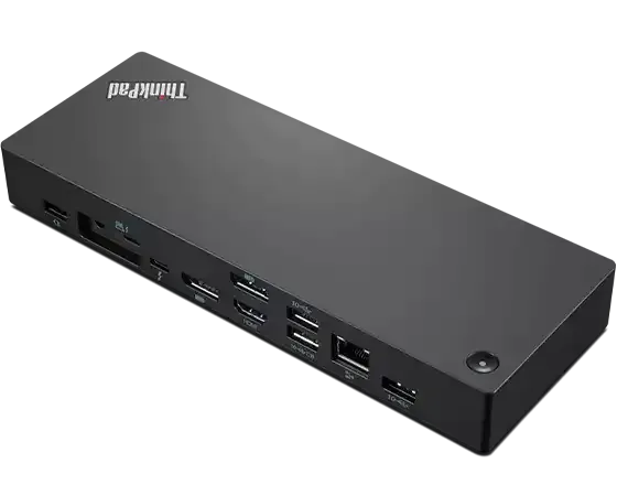 Perspective view of the Lenovo ThinkPad Universal Thunderbolt 4 Dock