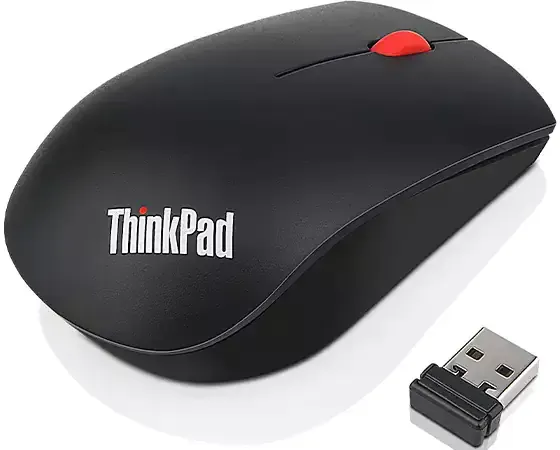 Angled view of the Lenovo ThinkPad Wireless Mouse