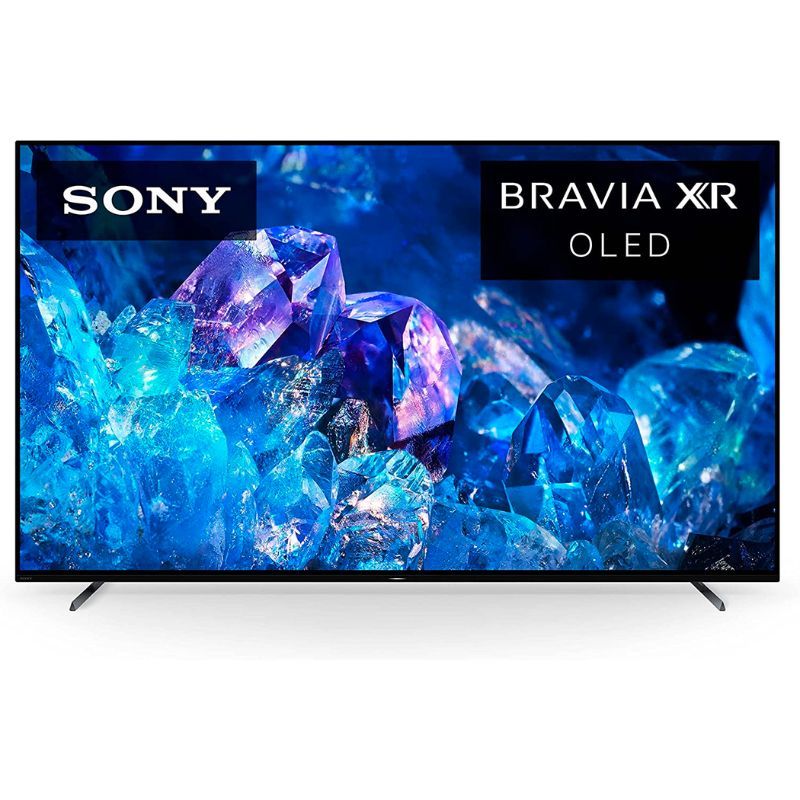 Ein Bild, das den OLED-Fernseher BRAVIA XR A80K von Sony vor einem weißen Hintergrund zeigt.