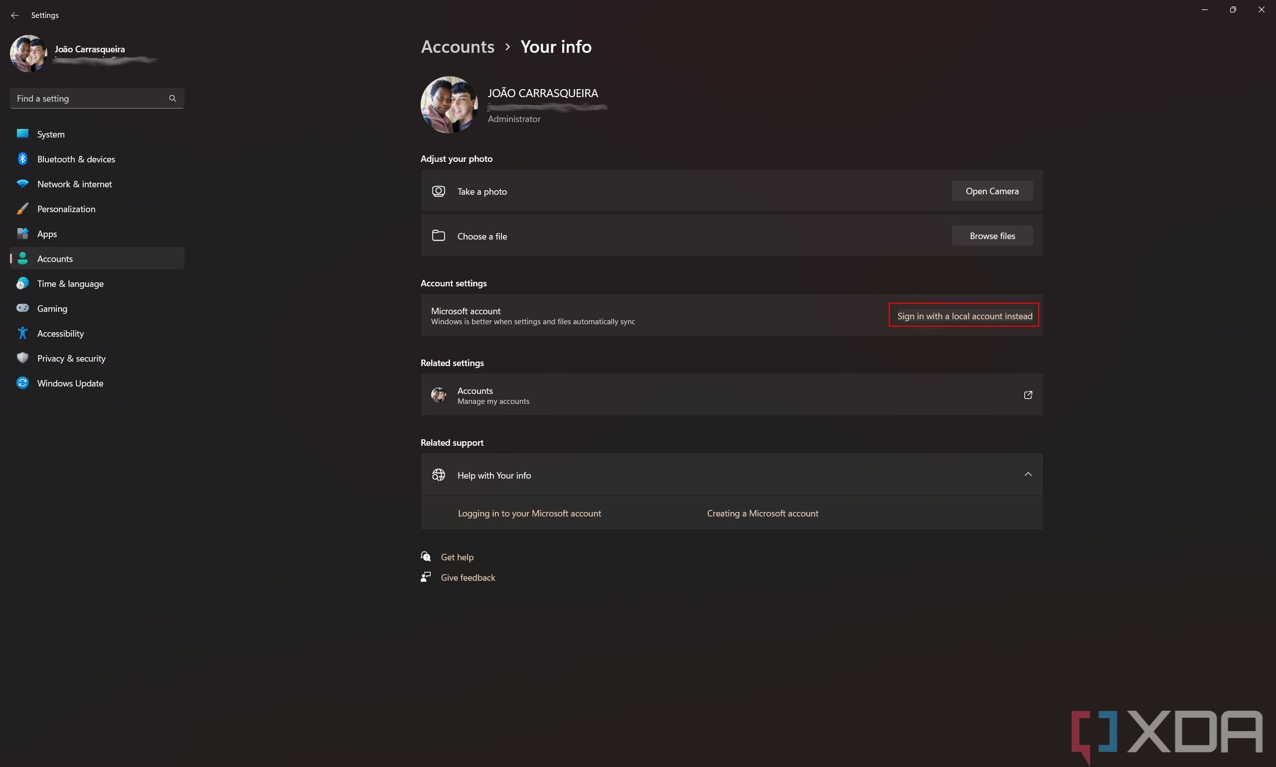 How to setup laptop without microsoft account