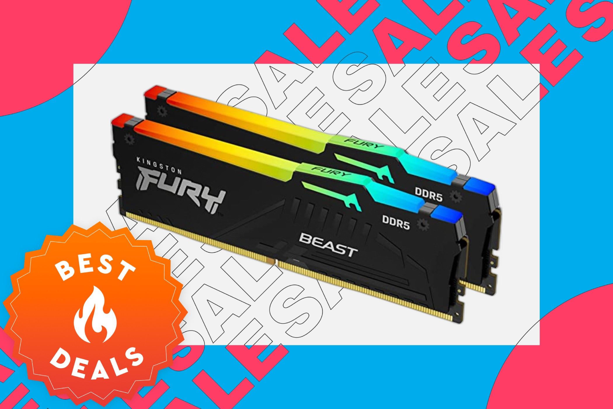 Oferta del Cyber ​​Monday 2022 del kit de memoria RAM DDR5 Kingston Fury Beast RGB de 16 GB