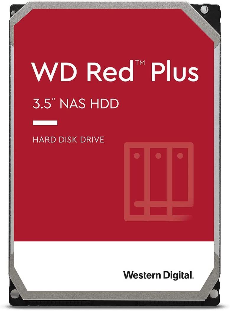 WD Red Plus internal HD on white background